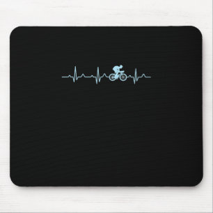 awesome cyclist heartbeat mountain biking cycling mouse mat