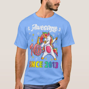 Awesome Dabbing Unicorn Birthday 10 Year Old Girl T-Shirt