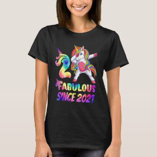 Awesome Dabbing Unicorn Birthday 2 Year Old Girl 2 T-Shirt