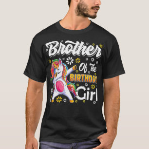 awesome dabbing unicorn birthday Brother Family Ma T-Shirt
