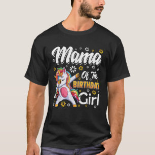 awesome dabbing unicorn birthday Mama Family Match T-Shirt