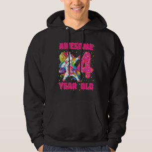 Awesome Dabbing Unicorn Doughnut's 4th Birthday 4  Hoodie