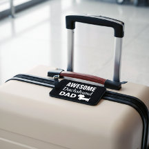 Awesome Dachshund Dad Father's Day Luggage Bag Tag