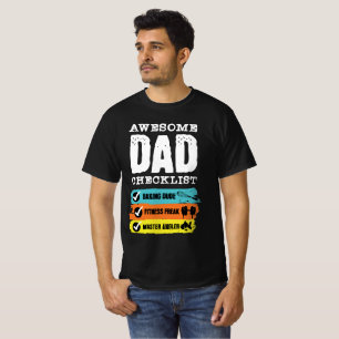 Awesome Dad Checklist Funny Father’s Day T-Shirt