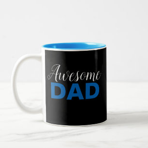 Awesome Dad Cool Graphic Mug, Father's Day Gift Two-Tone Coffee Mug