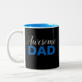 Awesome Dad Cool Graphic Mug, Father's Day Gift Two-Tone Coffee Mug