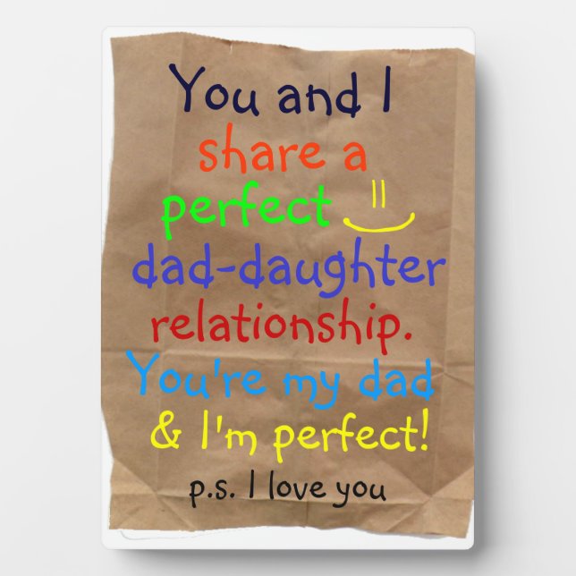 awesome dad-daughter relationship plaque (Front)