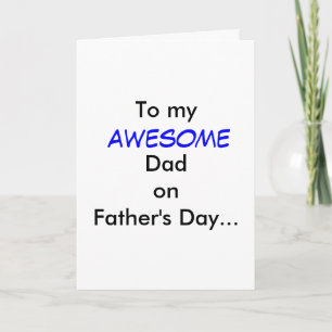 Awesome Dad on Father's Day Card