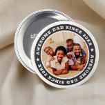Awesome Dad Since 20XX Modern Simple Photo 7.5 Cm Round Badge<br><div class="desc">This simple and modern design is composed of serif typography and add a custom photo. Awesome Dad Since 20XX  circles the photo of your dad,  father,  papa,  dada etc. This is a perfect gift for your Dad on his birthday,  father's day,  christmas,  etc.</div>