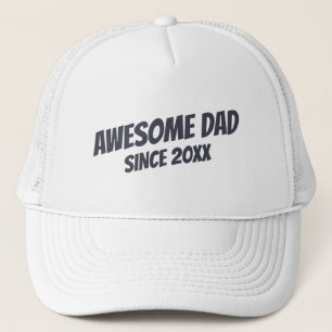 Awesome Dad Since 20XX Modern Simple Trucker Hat