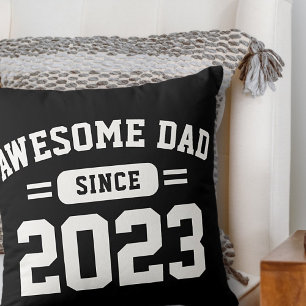 Awesome Dad Since XX Athletic Modern Father's Day Cushion