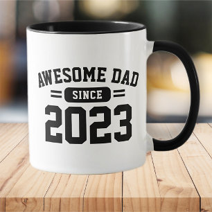 Awesome Dad Since XX Athletic Modern Father's Day Mug