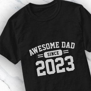 Awesome Dad Since XX Athletic Modern Father's Day T-Shirt