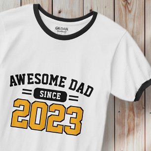 Awesome Dad Since XX Athletic Modern Father's Day T-Shirt