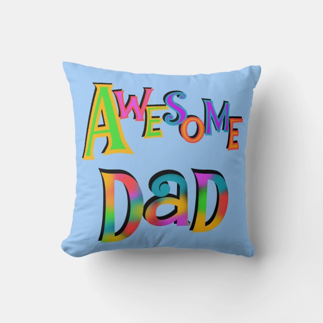 Awesome Dad T-shirts and Gifts Cushion (Front)