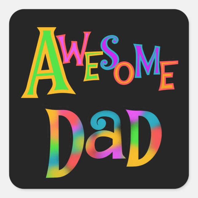 Awesome Dad T-shirts and Gifts Square Sticker (Front)