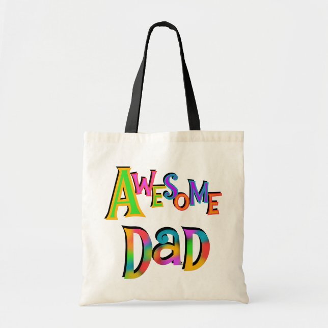 Awesome Dad T-shirts and Gifts Tote Bag (Front)