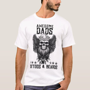 Awesome Dad Tattoo Style Father's Day Light Base T-Shirt