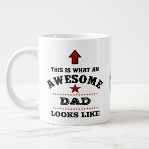 Awesome Dad Thank You Father From Son Or Daughter Large Coffee Mug