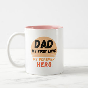 Awesome dad with sunglasses in pink, father's day  Two-Tone coffee mug