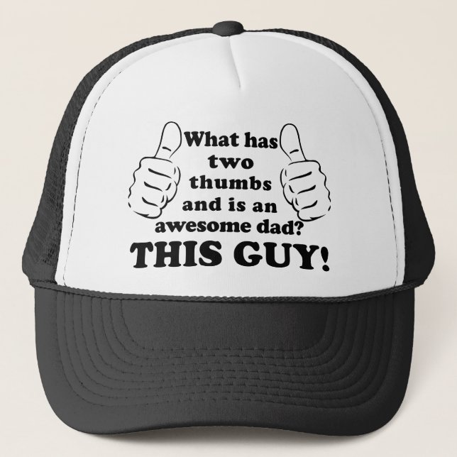 Awesome dad with thumbs trucker hat (Front)
