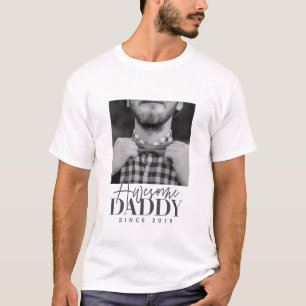 Awesome Daddy Since 20XX Simple Elegant T-Shirt
