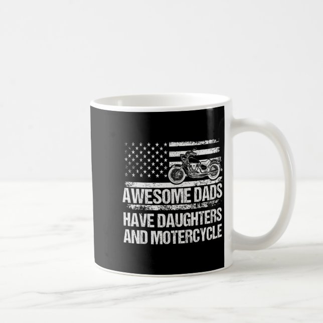 Awesome Dads Have Daughters And Motorcycle Father' Coffee Mug (Right)