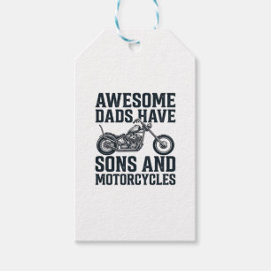 Awesome Dads Have Sons and Motorcycles Design_1 Gift Tags