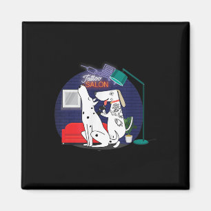 Awesome Dalmatian Dogs Tattoo Shop Dog Mum Dog Dad Magnet