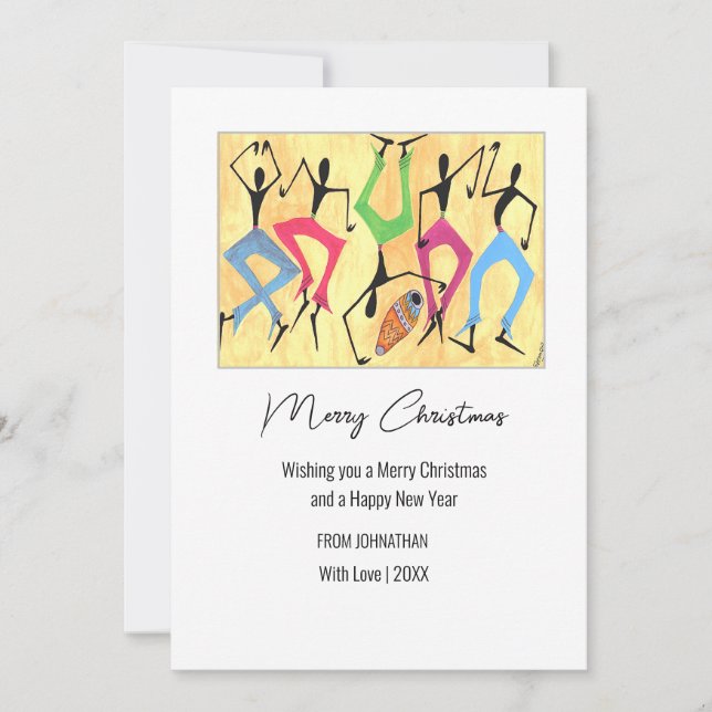 Awesome Dance Christmas Holiday Card (Front)