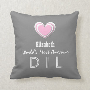 Awesome DAUGHTER-IN-LAW Pastel Grey Pink Star A05V Cushion