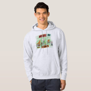 Awesome Day with Friends - Dogs and Cats on Bikes Hoodie