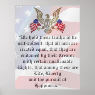 Awesome declaration of independence Patriotic Poster