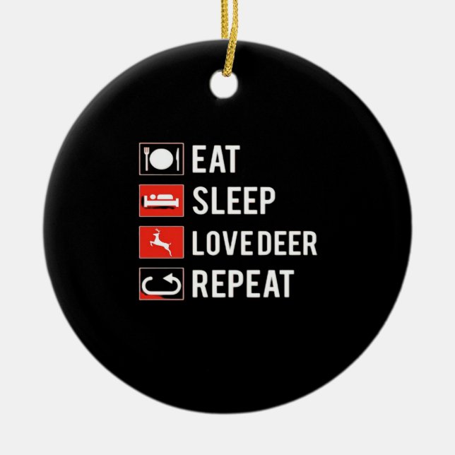 Awesome Deer Lover Creative Modern Design Ornament (Front)