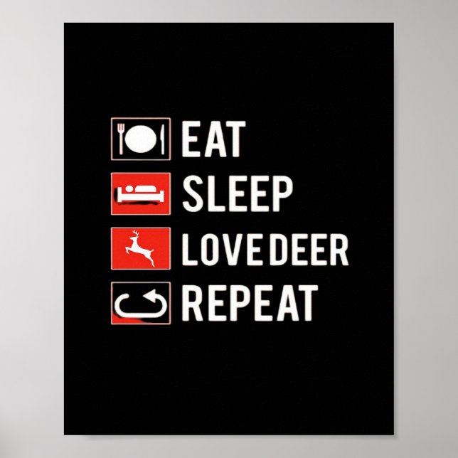 Awesome Deer Lover Creative Modern Design  Poster (Front)