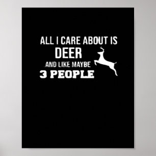 Awesome Deer Lover Minimal Retro Style  Poster