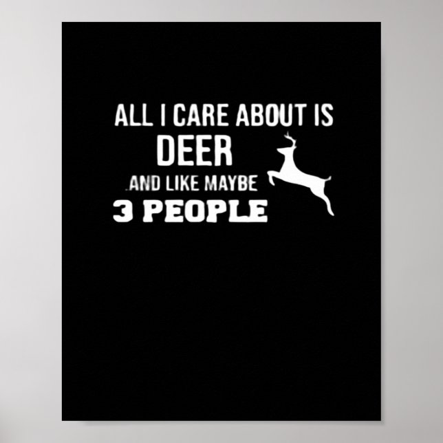 Awesome Deer Lover Minimal Retro Style  Poster (Front)