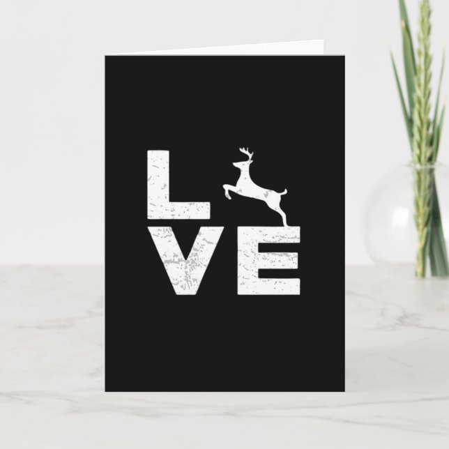 Awesome Deer Lover Trendy AestFolded Greeting Card (Front)