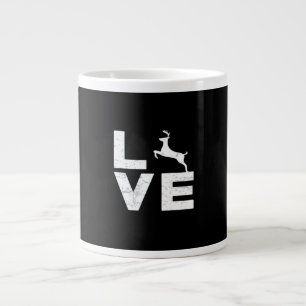 Awesome Deer Lover Trendy Aesthetic Design  Large Coffee Mug