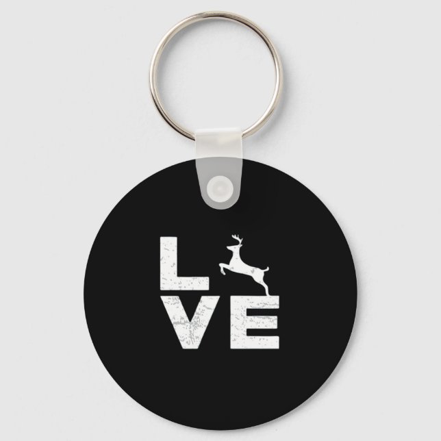 Awesome Deer Lover Trendy Aesthetic DesignKeychain Key Ring (Front)