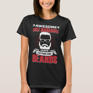 Awesome Deli Managers Job Coworker Tattoo Beard T-Shirt