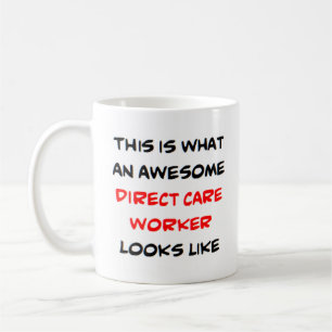 awesome direct care worker coffee mug