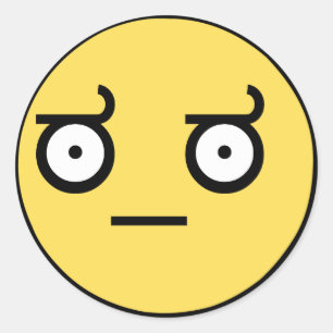 Awesome Disapproval Face Classic Round Sticker
