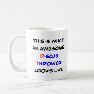 awesome discus thrower coffee mug