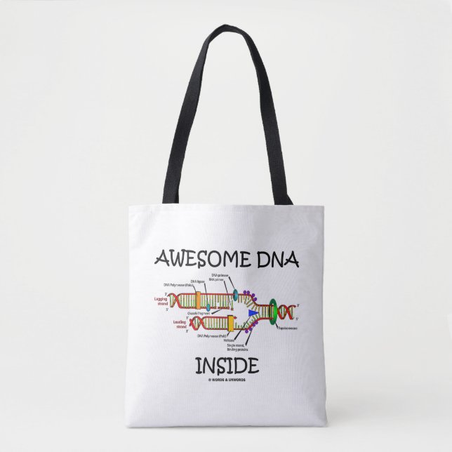 Awesome DNA Inside Molecular Biology Humour Tote Bag (Front)