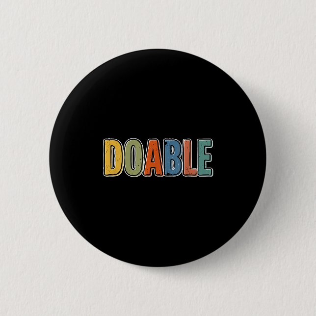 Awesome doable look  6 cm round badge (Front)