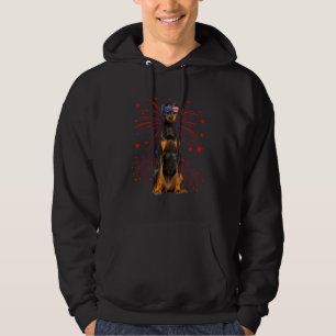 Awesome Doberman Dog American Flag 4th Of July 1 Hoodie