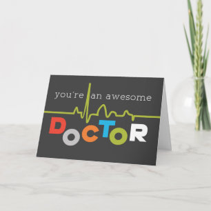 Awesome Doctor on Doctors' Day Thank You Card