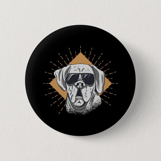 Awesome Dog Sunglasses 6 Cm Round Badge (Front)