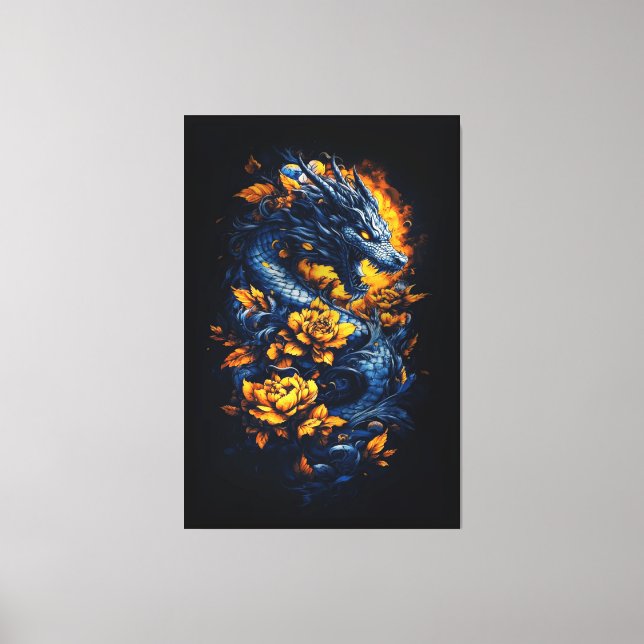 Awesome Dragon Canvas Print (Front)